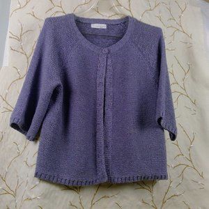 Lucy & Laurel Medium Plum Hand-Knit Sweater